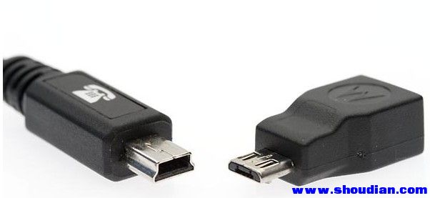 左mini USB 右micro USB
