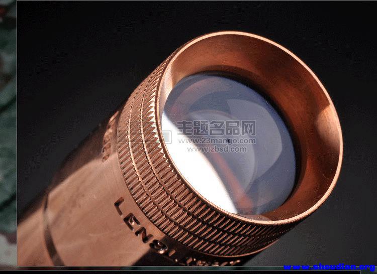 LensLight 美国奈斯手电 Ko copper 黄铜制光洁面平口手电