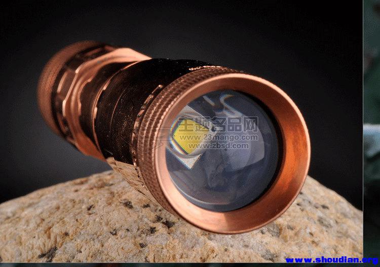 LensLight 美国奈斯 Ko Copper 黄铜制光洁面平口手电