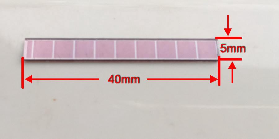 40*5mm太阳能电池板DIY制作弱光型非晶硅太阳能电池300片36元包邮