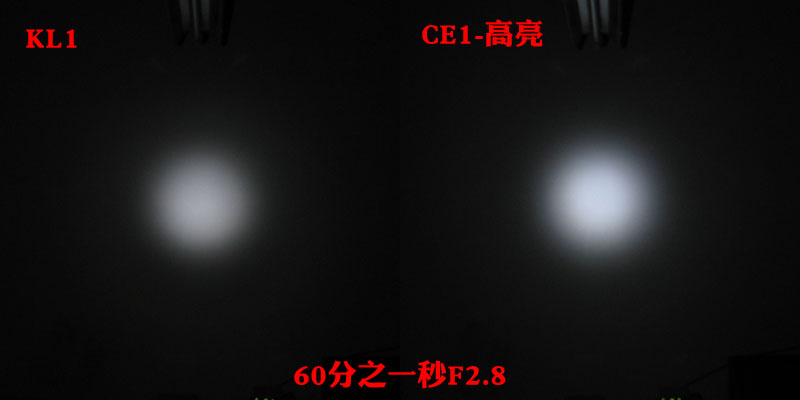 实战改造新版KL1头--全部完成--与CE1光斑对比