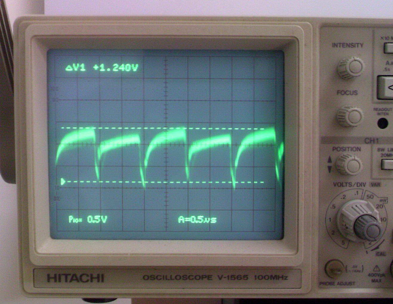3454输出的纹波，约120MV